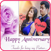 Happy Wedding anniversary photo frames أيقونة