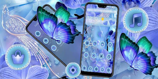 Blue Love Flower Theme screenshot 4