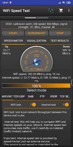 WiFi Speed Test - Velocità Internet screenshot 1