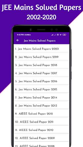 JEE Mains Solved Papers Offline screenshot 2