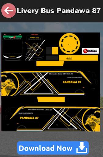Livery Bussid SHD Pandawa screenshot 4