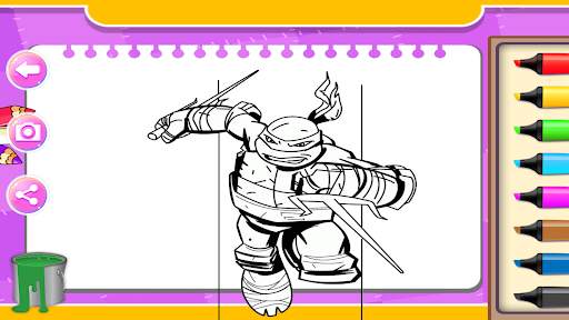 Ninja Coloring Super Turtle screenshot 4