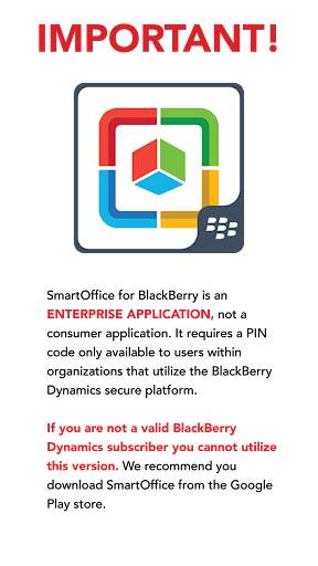 Smart Office for BlackBerry screenshot 1