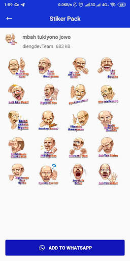 sticker jowo terbaru - Whatsapp Sticker funny screenshot 8