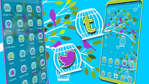 Bird Painting Launcher Theme screenshot 1