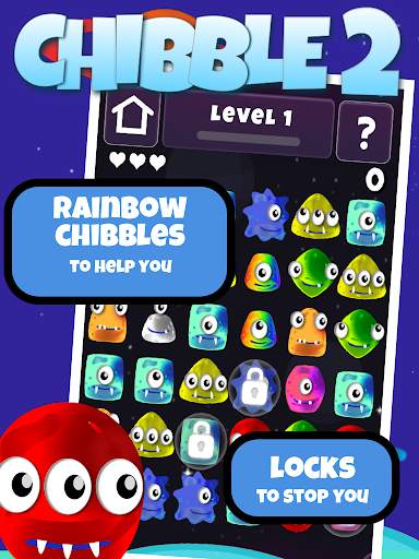 Chibble 2: Match3 Fun Jelly Aliens Puzzle Game screenshot 2
