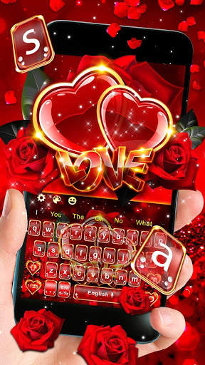 Valentine's Day Love Keyboard Theme 1 تصوير الشاشة