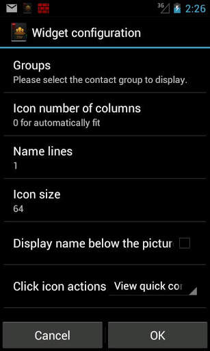 DW Contacts widget screenshot 3