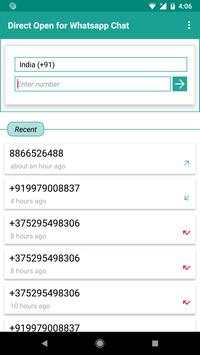 Direct Open for Whatsapp Chat screenshot 3