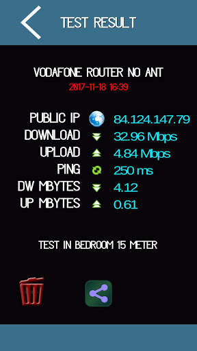 Internet wifi 3g 4g 5g speed test IP and ping screenshot 2
