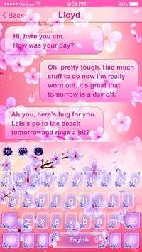 Beautiful SMS Keyboard Themes 2018 screenshot 4
