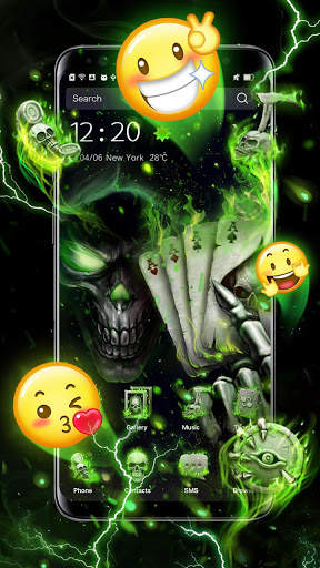 3D Poker Skull Theme Launcher screenshot 2