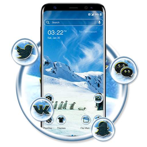 Ice Penguin Launcher Theme 1.0