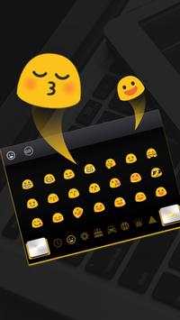 Black Yellow Keyboard Theme 3 تصوير الشاشة