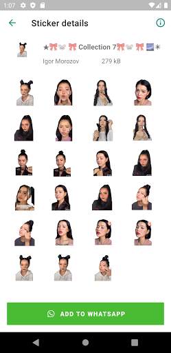 Bella Poarch from TikTok WhatsAspp Stickers screenshot 3