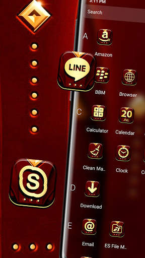 Royal Red Launcher Theme screenshot 3