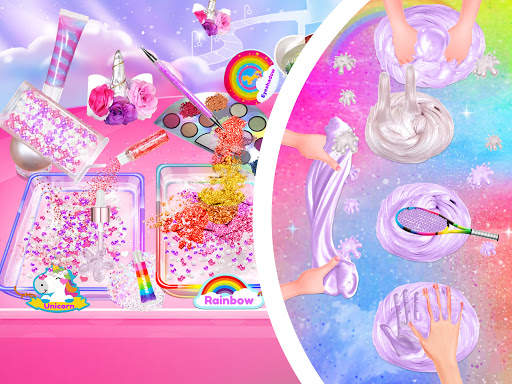 Rainbow vs Unicorn Makeup Slime screenshot 7