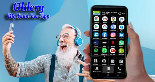 Oldery: Big Launcher App screenshot 1