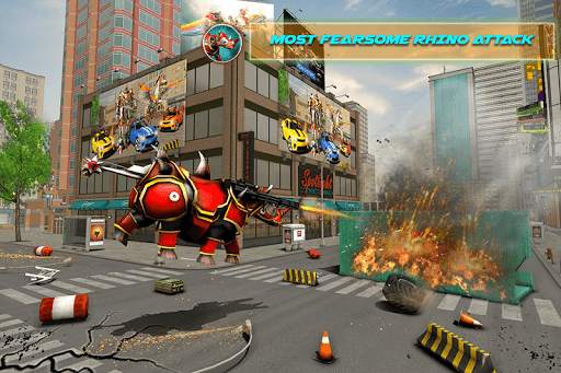 Rhino Robot Car Futuristic Robot Transformation screenshot 4