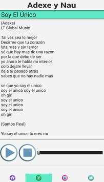 Adexe y Nau  Musica Letras 3 تصوير الشاشة