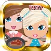 Princess Girl Cooking Food icon
