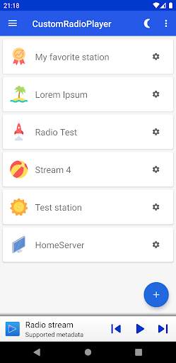 CustomRadioPlayer - Basic URL-RadioStream App screenshot 1