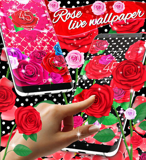 Pink red roses live wallpaper screenshot 4