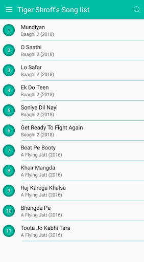 Tiger Shroff Songs Lyrics screenshot 6