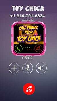Call Prank Toy Chica from Fredy five night screenshot 1
