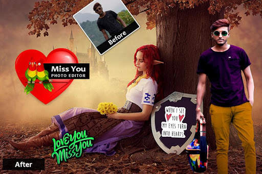 Miss You Photo Editor Frame screenshot 3