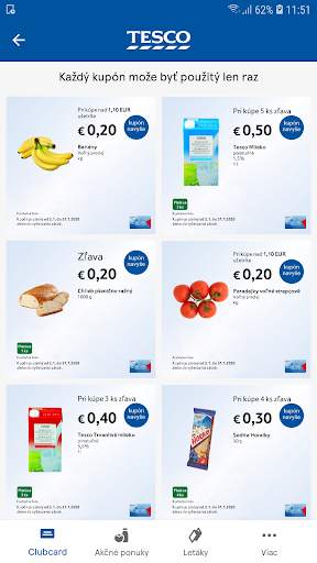 Clubcard Tesco Slovensko screenshot 2