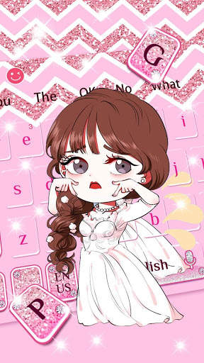 Pink Girl keyboard स्क्रीनशॉट 2