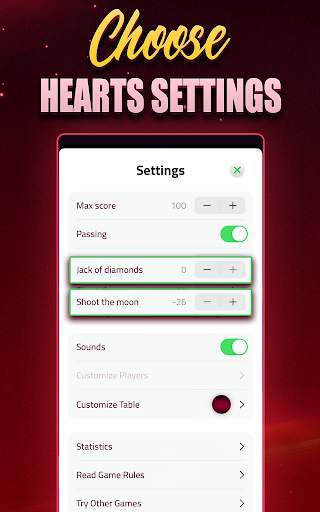 Hearts Offline - Single Player screenshot 2