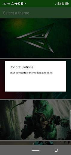 Green Arrow Keyboard Themes screenshot 4