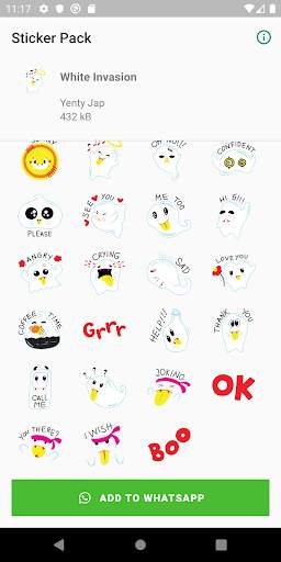 WAStickerApps - The White Invasion for WhatsApp screenshot 2