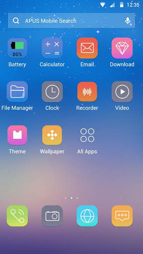 The sky-APUS Launcher theme screenshot 2