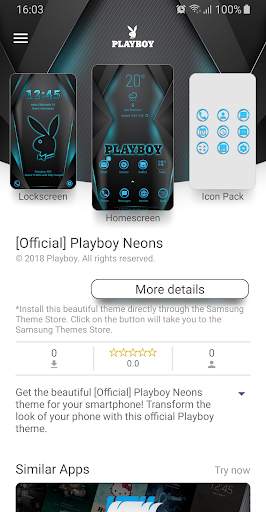 Playboy Neons Theme screenshot 2