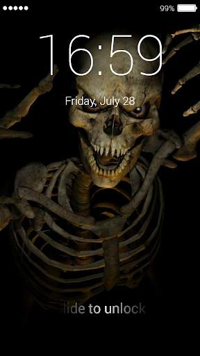 Skeleton Lock Screen 1 تصوير الشاشة