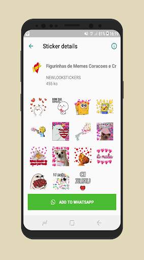 Figurinhas de Memes Corações e Crush WAStickerApps screenshot 6