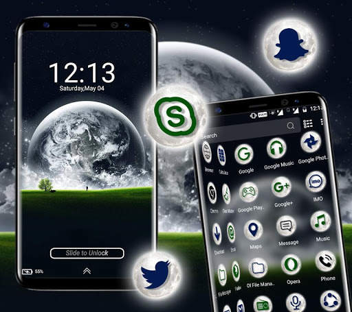 Moon Night Launcher Theme screenshot 4