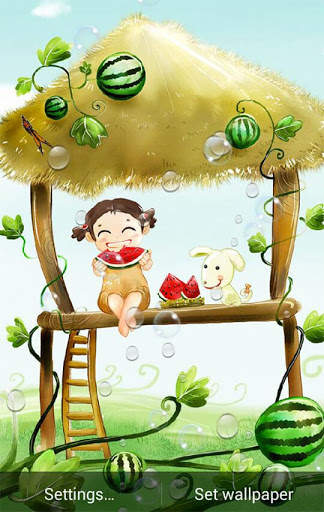 Cute Live Wallpaper screenshot 1
