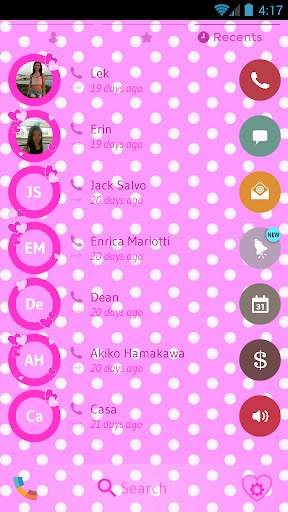 Love Hearts Dialer Theme screenshot 4