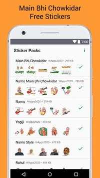 Main Bhi Chowkidar Stickers for Whatsapp screenshot 1