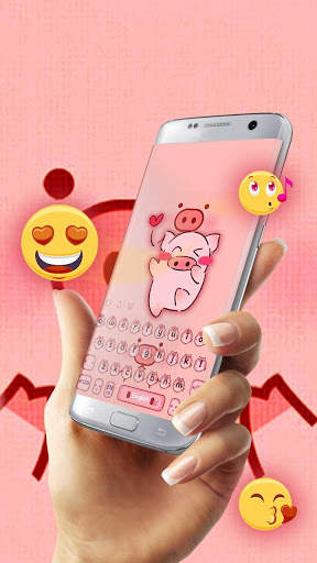 Cute pink pig keyboard screenshot 1