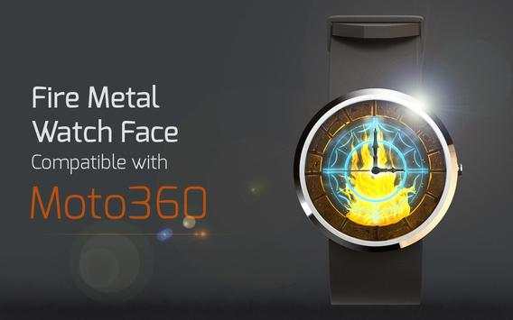 Fire Metal Watch Face screenshot 1