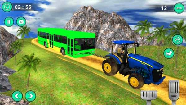 ciągnik Ciągnąć autobus gra- ciągnik ciągnąć screenshot 5