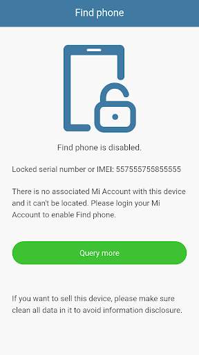 TTA MI Finddevice Mi Cloud Lock Check 2 تصوير الشاشة