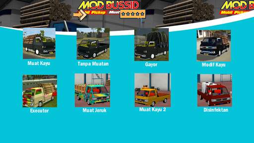Mod Bussid Mobil Pickup Muatan Kayu screenshot 2