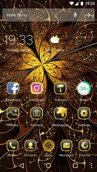 Gold Rose Theme for Android Free screenshot 1