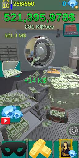 Hey, it's a Heist! - Heist Money Clicker स्क्रीनशॉट 1